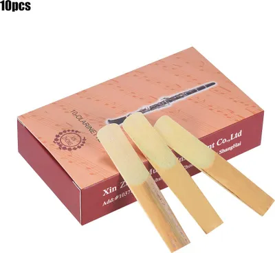 Obrázok produktu pre TARSHYRY Clarinet Traditional Reeds 2.5 Box of 10 Clarinet Accessories BB Clarinet Reed Bamboo