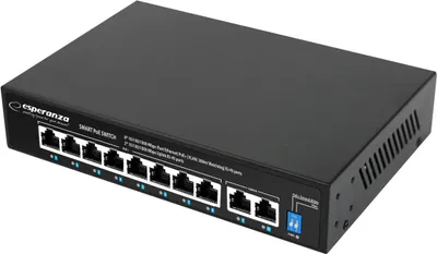 Produktbild von Esperanza 8 Poe + 2 Uplink-Port-Ethernet-Switch 10/100/1000-Matrix