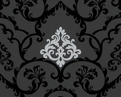 Produktbild von Livingwalls Vliestapete Flock 4, schwarz, graphitgrau, weißaluminium, 10,05 m x 0,53 m, 955381, 95538-1
