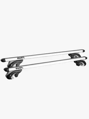 Produktbild von Owen 5.0 Dachträger Universal 135 cm Silber | Aluminium Relingträger für offene Reling |  | Abschließbar | Tragfähigkeit bis 90 kg