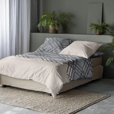 Produktbild von Irisette Edel-Feinbiber Bettwäsche Meran grau 8529 135x200 cm + 80x80 cm