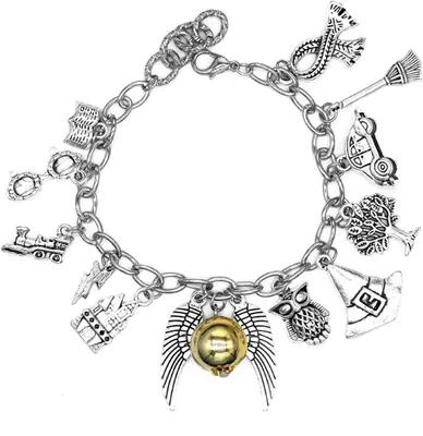Produktbild von Harry Bettelarmbänder für Mädchen Magic Potter Halskette Besen und Hut Harry Schmuck Valentinstag Geburtstagsgeschenke für Frauen