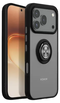 Produktbild von Avizar, Hülle für Honor 600 / 600 Pro mit Ringhalter und Magnetbefestigung, Schwarz