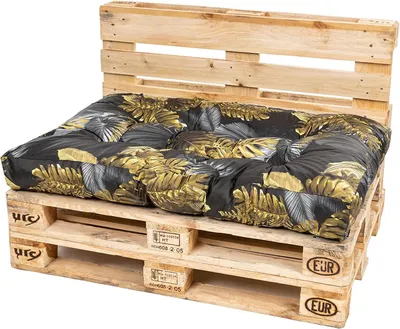 Produktbild von TexDeko Garden Palettenkissen 120x60x18cmgesteppt wasserabweisend UV-beständig, Blume