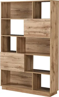 Produktbild von Bücherregal mit 2 Türen & 8 Ablagefächern - Holzfarben - CEVANIA