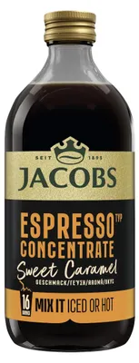 Zdjęcie produktu dla Koncentrat kawy espresso Jacobs, smak karmelu, rozpuszczalny, 485 ml