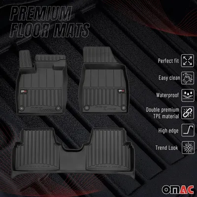 Produktbild von OMAC Gummi Fußmatten für VW ID.3 2019-2025 Premium TPE 3D Automatten Schwarz 3x