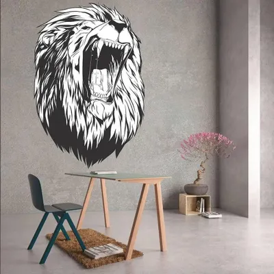 majestätischer Löwenkopf – Decords Wandtattoo, Produktansicht 1