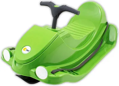 Image de KHW-Rodel Snow Quad, bobsleigh volant en plastique de haute qualité, convient aux enfants à partir de 3 ans. Couleur : vert.