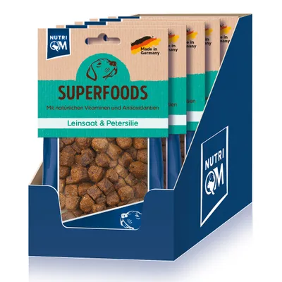 Produktbild von NutriQM Superfoods Leinsaat & Petersilie 5 x 150g