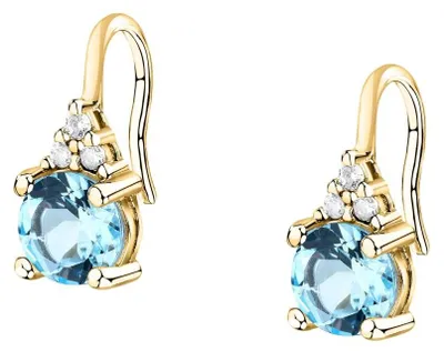 Image de Boucles d'oreilles dorées avec zirconia Tesori SAIW307