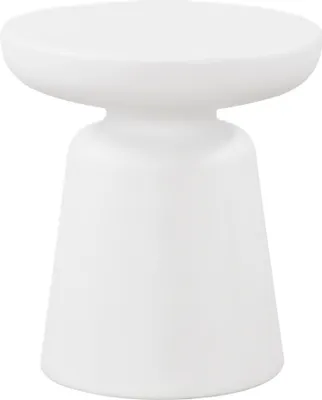 Produktbild von Beistelltisch 'Posio' Sofatisch 44xØ40 cm indoor outdoor Kunststoff rund Weiß