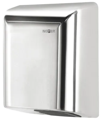 Obrázek produktu pro Bezdotykový elektrický sušič rukou Nofer BIGFLOW, 220–240 V, 2050 W, 253 × 323 × 152 mm, leštěná nerezová ocel