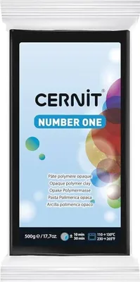 Zdjęcie produktu dla Cernit Polymer Clay N°1 Glinka polimerowa Black 500 g