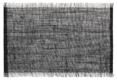 Produktbild von Tischmatte mit Fransen, 45 x 30 cm, schwarz