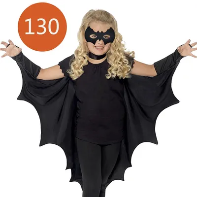 Produktbild von Fledermaus Kostüm Kinder Halloween Kostüm Fledermaus Set Flügel Umhang + Fledermaus maske für Halloween Cosplay Party Maskerade 130