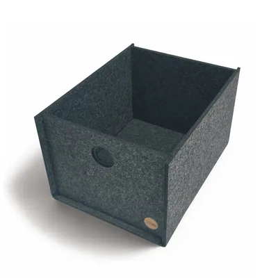 Produktbild von Aufbewahrungsbox CARGA Filz 29,5 x 16 x 16 cm ohne Deckel in anthrazit meliert