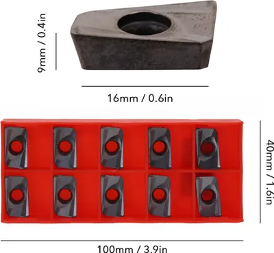 Image de Insert en carbure pour fraise à surfacer, outil de tournage CNC, acier HRC52, matériau d'usinage, fraiseuse