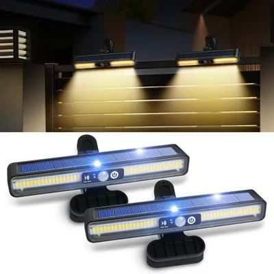 Zdjęcie produktu dla Lampy solarne z czujnikiem ruchu, 2 sztuki do ogrodu lub podjazdu