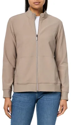 Produktbild von Skechers Damen Goluxe Rib Full Zip Jacket Sweatshirt, taupe, L