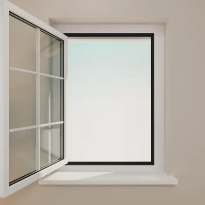 Produktbild von DTCH® Fliegengitter Fenster mit Rahmen - schwarzes Netz - anthrazit - 85 x 115 cm (BxH)