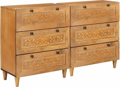 Obrázek produktu pro Servírovací skříň 2 pcs Hnědá 60 x 33 x 75 cm