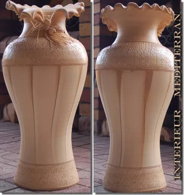 Produktbild von BODENVASE "CORTADO" - Größe: ca.60 CM Beige
