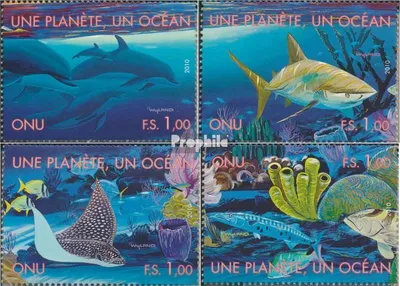 Produktbild von Briefmarken UNO - Genf 2010 Mi 691-694 (kompl.Ausg.) postfrisch Ozean