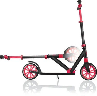 Image de GLOBBER NL 205 - trottinette, 205 mm, ABEC 9, réglable en hauteur, suspension avant, mécanisme de pliage, noir-rouge