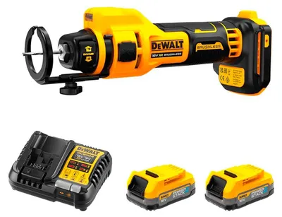 Produktbild von Trockenbausäge DeWALT DCE555E2-SK (2 x 1,7 Ah Powerstack + DCB1104)