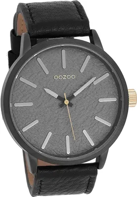 Produktbild von Oozoo Leder Damen Uhr struktur Armbanduhr schwarz Casual Oozoo Timepieces D2UOC9028A