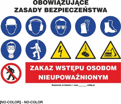 Zdjęcie produktu dla Z-ZB1 - Znak „Obowiązujące zasady bezpieczeństwa” - 700x500