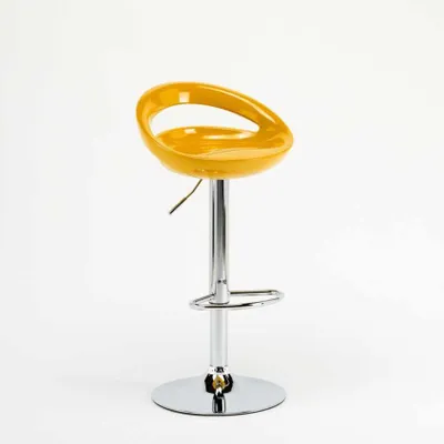 Image de Cuisine haute Tabouret de bar péninsule pivotant repose-pieds réglable Hollywood - Jaune