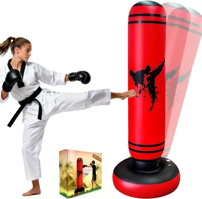 Zdjęcie produktu dla Wolnostojący worek treningowy 165 cm, do treningu, do kickboxingu