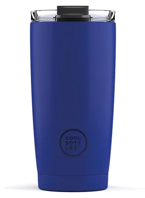 Produktbild von Cool Bottles - Tumbler - Thermobecher aus Edelstahl - 550 ml - Vivid Blue - Thermoskanne für Kaffee - Luftdichter Deckel - Kalte Getränke 10 Stunden u
