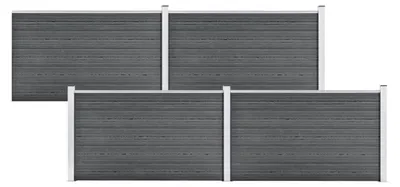 Produktbild von Wohn- und Gartenzaun WPC 699x106cm Grau