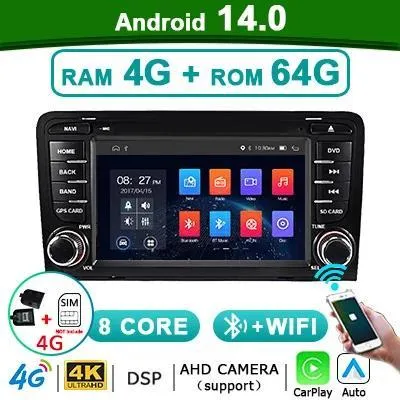 Produktbild von Autoradio, Multimedia-Player, Bildschirmgröße kompatibel mit Audi A3 8P 2003-2012, CBL-4G64G