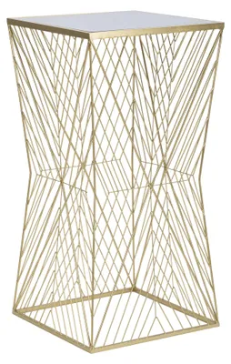 Produktbild von Samia - Couchtisch, 50x50x100h cm Transparent, Geometrische Details