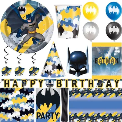 Produktbild von XL Partyset Batman Geburtstag Deko Kindergeburtstag