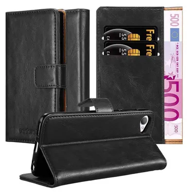 Immagine prodotto di Cadorabo cover per HTC Desire 12 cover protettiva in nero cover per cellulare cover libro custodia