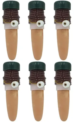 6er-Set rote Keramik-Bewässerungsspitzen mit 78 cm Schlauch