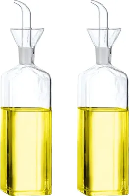 Produktbild von Ölflasche(2*groß), Glasflasche, Olivenöl, Spender, Kochen, Öl, Essig, Messspender mit Ausguss, für Küche und BBQ