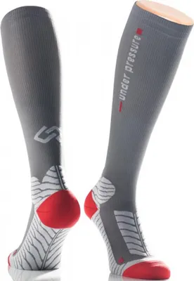 Produktbild von Under Pressure Runattack Sport Kompressionssocken 35-38 (Wade: 28-38cm) Grau