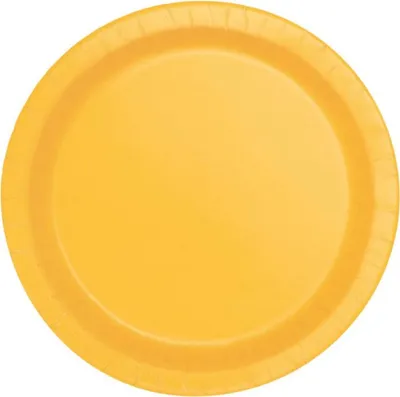 Produktbild von Unique Party - Rund - Dessertteller 20er-Pack - Papier SG38475 (Einheitsgröße) (Gelb)