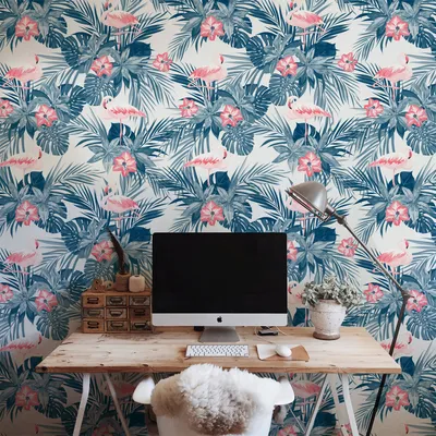 Produktbild von Coloray Fototapete 250x104 cm Vlies-Fototapete - Indigo-Flamingo-Flamme.