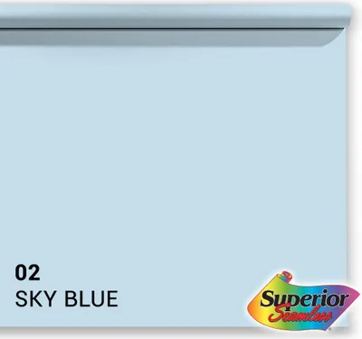 Image de Papier supérieur 2,72 m x 11 m - Bleu ciel (02)