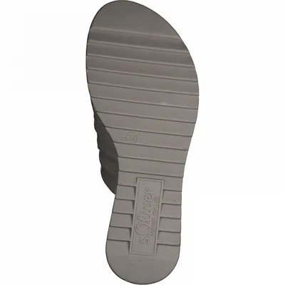 Produktbild von s.Oliver Damen Pantoletten Sandalen Plateau Keilabsatz 5-27209-38, Größe:42 EU, Farbe:Beige