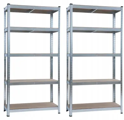 Zdjęcie produktu dla 2x regał magazynowy metalowy piwnica garaż mocny 180x90x40 750 kg HD5002/150