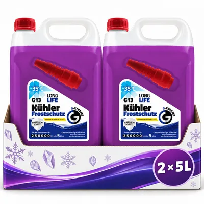 Produktbild von 2x5L G XTREME G13 Kühlmittel 10L Kühlerfrostschutz -35°C Longlife VW TL 774-J, KI-generiertes Bild