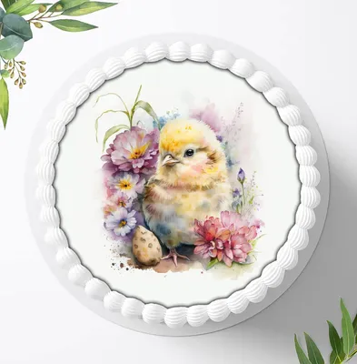 Produktbild von Für die Geburtstags Torte ein Tortenaufleger, Zuckerbild mit dem Motiv: Ostern, Essbares Foto für Torten, Fondant, Ø 20cm, 1343z